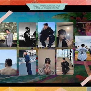 Ateez - Conjunto artesanal Wooyoung: um dia com você - viés de cartões de fotos