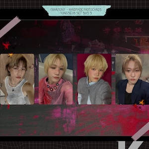 Viés P1harmony - cartões de fotos não oficiais feitos à mão - conjunto Yongseob 5