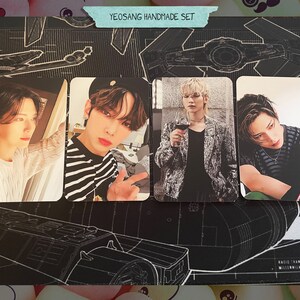 Ateez - Conjunto Yeosang feito à mão 3 - viés de cartões de fotos