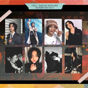 Ateez - Conjunto de conceito feito à mão Seonghwa 11 - viés de cartão fotográfico