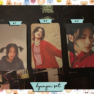 Stray Kids - Hyunjin - Set 2 hecho a mano - Tarjetas fotográficas con sesgo
