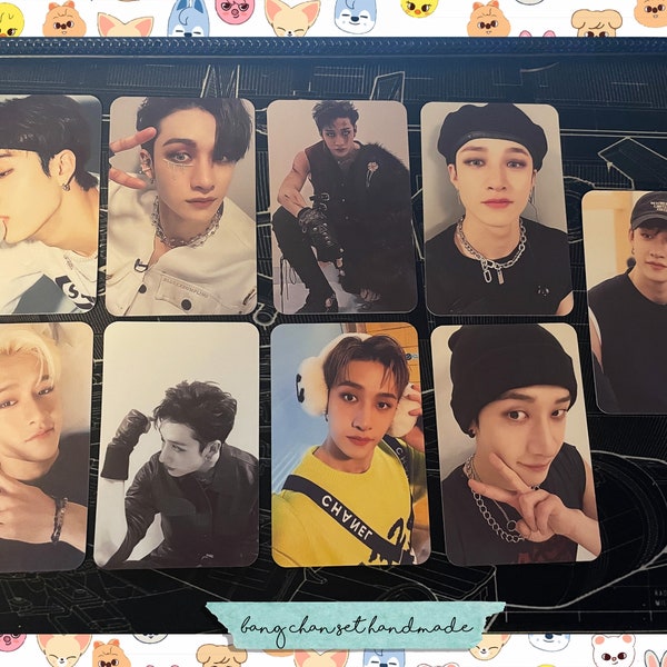 Stray Kids - Bang Chan fait main set 5 - biais photocards