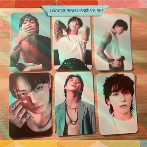 Jungkook – Seven & Model Concept handgemachtes Set 2 – BTS-Fotokarten schräg