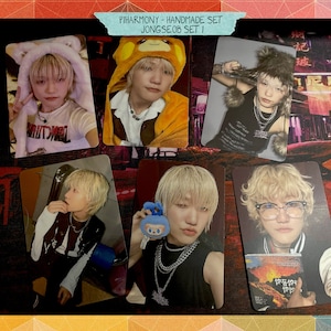 Cartões fotográficos artesanais não oficiais - conjunto 1 Jongseob - P1harmony bias