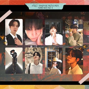 Ateez - Yunho fait main concept set 11 - carte photo biais