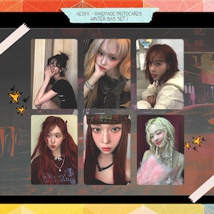 Aespa - Winter handmade photocards - bias set 1