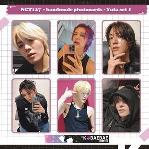 NCT 127 - conjunto Yuta feito à mão 1 - viés de cartões de fotos