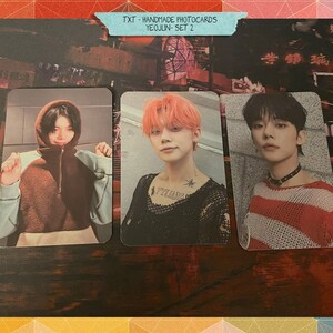 TXT - Conjunto 4 feito à mão por Yeonjun - viés de cartões de fotos
