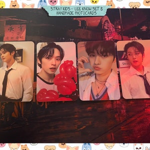 Stray Kids – Lee Know handgemachtes Set 8 – Fotokarten schräg
