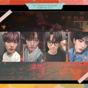 TXT - Conjunto Soobin feito à mão 5 - viés de cartões de fotos