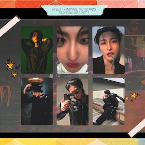 Cartões fotográficos artesanais não oficiais - conjunto 9 Seonghwa - Ateez bias