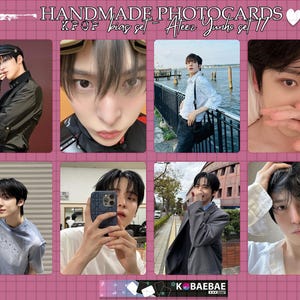 Ateez - Cartões fotográficos feitos à mão - Conjunto viés Yunho 17