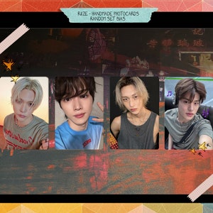 Cartões fotográficos não oficiais feitos à mão pela Riize - conjunto aleatório - bias ot7