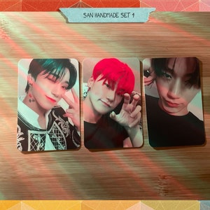 Ateez - San handmade set 4 - photocards bias