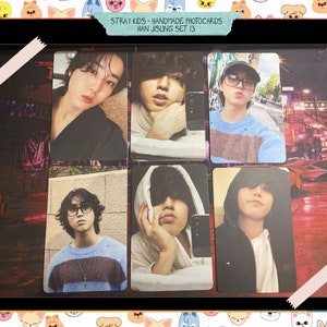 Cartões de fotos não oficiais feitos à mão - conjunto 13 Han Jisung - Stray Kids bias