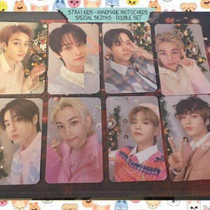 Stray Kids - Tarjetas fotográficas especiales de Skzmas hechas a mano - set sesgado