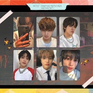 NCT 127 - conjunto Haechan feito à mão 1 - viés de cartões fotográficos