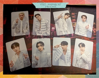 Handmade unofficial photocards - set JP Blog Ateez - bias