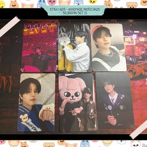 Cartões fotográficos artesanais não oficiais - conjunto 13 Seungmin - Stray Kids bias