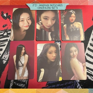 Itzy - Conjunto Chaeryeong feito à mão 5 - viés de cartões de fotos