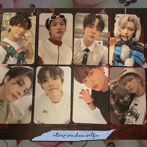 Ateez - handgemachtes Selfie-Set 1 - Fotokarten Bias ot8