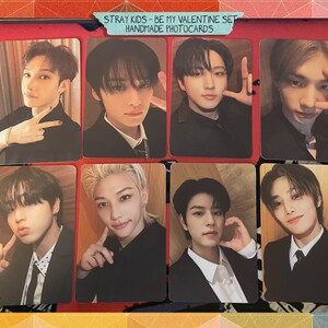 Stray Kids - Seja meu namorado feito à mão - viés de cartão de foto