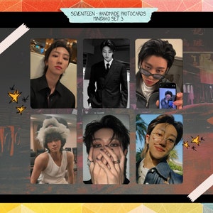 Handgemaakte onofficiële fotokaarten - set 3 Minghao - Zeventien bias