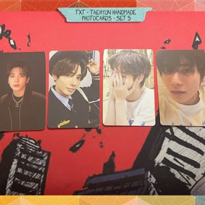 TXT - Taehyun conjunto artesanal 5 - viés de cartões de fotos