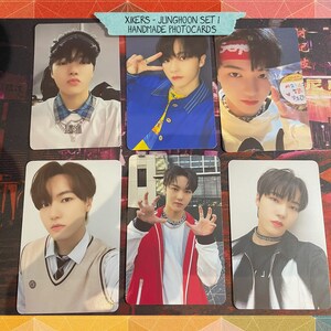 Cartes photo non officielles faites à la main - set 1 Junghoon - Biais des Xikers