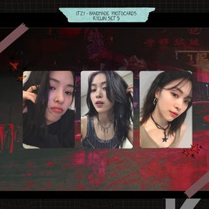 Itzy - Conjunto Ryujin feito à mão 7 - viés de cartões de fotos