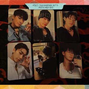 Ateez - San handmade set 5 - photocards bias