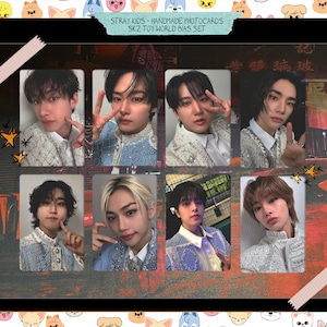 Stray Kids - Tarjetas lomo no oficiales Skz Toy World - Set de tarjetas fotográficas con sesgo