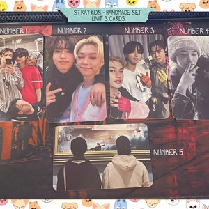 Stray Kids - Conjunto de conceito feito à mão da unidade 3 - viés de cartão de foto