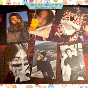 Cartões fotográficos artesanais não oficiais - conjunto 12 Hyunjin - Stray Kids bias