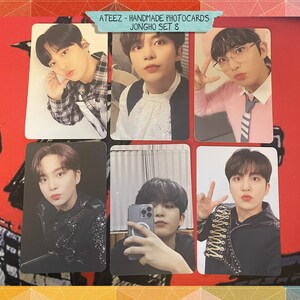 Ateez - Conjunto feito à mão Jongho 8 - viés de cartões de fotos