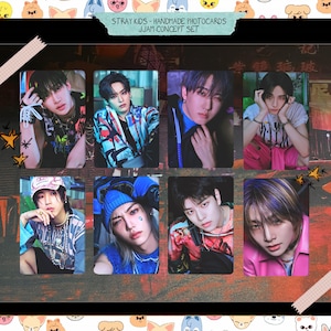 Stray Kids - Cartões fotográficos artesanais com conceito JJAM - conjunto de viés