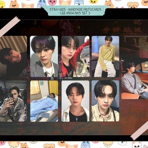 Stray Kids – Lee Know handgemachte Fotokarten – Satz Schrägband 3