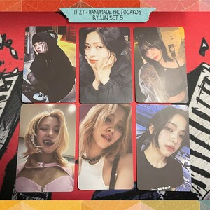 Itzy - Conjunto Ryujin feito à mão 5 - viés de cartões de fotos