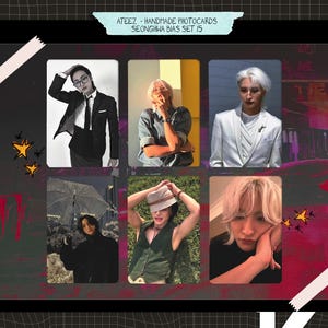 Ateez - cartões fotográficos feitos à mão Seonghwa - conjunto de viés 15
