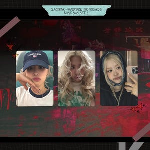 Blackpink - Rosè - Set 2 de concepto hecho a mano - Tarjeta fotográfica con sesgo