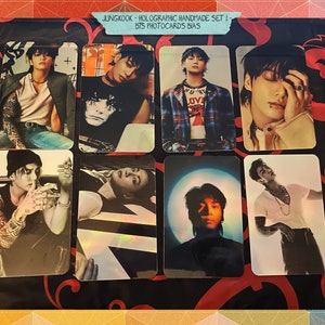Jungkook - Set 1 de cartes photo holographiques faites main - Biais BTS