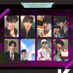 Zb1 - lomocards não oficiais feitos à mão - conjunto de viés Zhang Hao 3 - photocards aleatórios