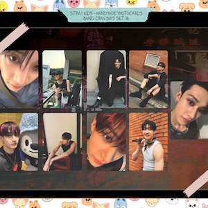 Stray Kids - Bang Chan lomocards não oficiais - conjunto de 16 cartões de fotos enviesados