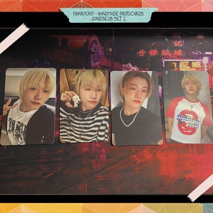 Cartões fotográficos artesanais não oficiais - conjunto 2 Jongseob - P1harmony bias