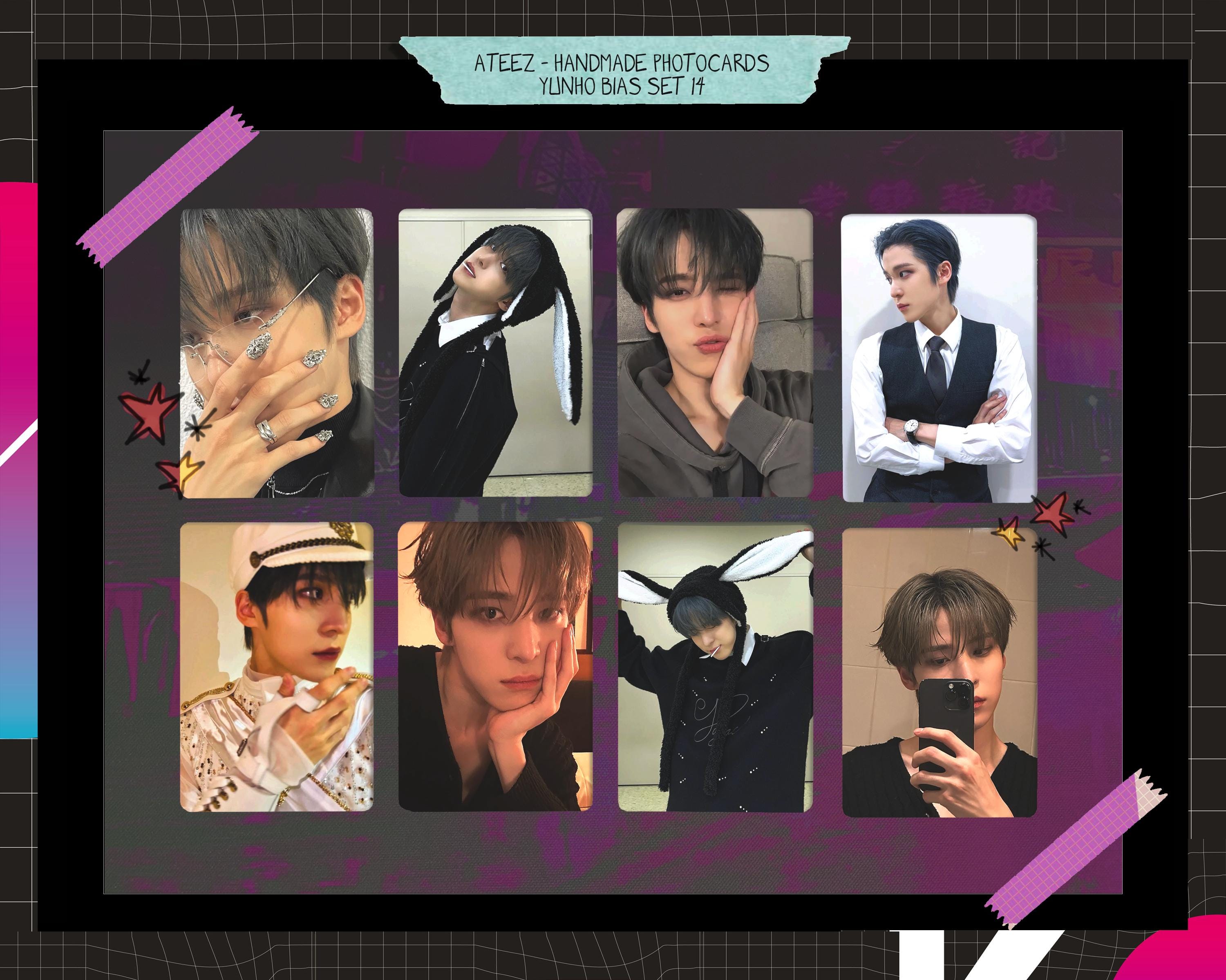 ATEEZ ホンジュン グッズ セット Kpop ATEEZ Keychain New Acrylic Square Photo Printed Keyring