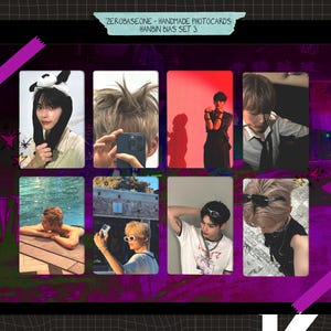 Zb1 - lomocards não oficiais feitos à mão - conjunto de viés Hanbin 3 - photocards aleatórios