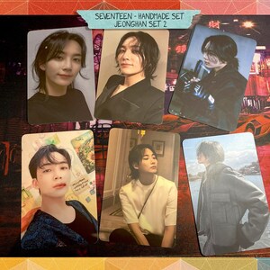 Handgemaakte onofficiële fotokaarten - set 2 Jeonghan - Zeventien bias