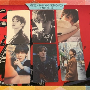 Ateez - Conjunto artesanal de Yunho 8 - viés de cartões fotográficos
