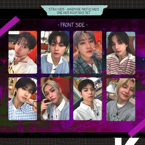 Stray Kids - Tarjetas fotográficas hechas a mano de OneKidsRoom - Doble sesgo
