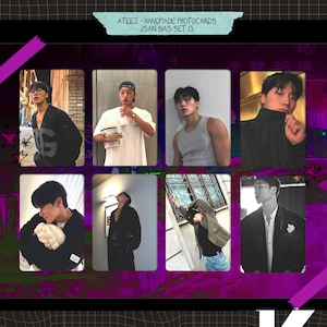 Ateez - Conjunto de conceito artesanal San 13 - viés de cartão de foto